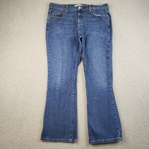 Levi's Jeans Womens Sz 14 Curvy Bootcut Dark Wash 515 Stretch Blue Denim Ladies